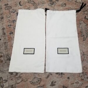 🆕️ Gucci (2) Silky Drawstring Dust Bag. (17.5" x 8.5").